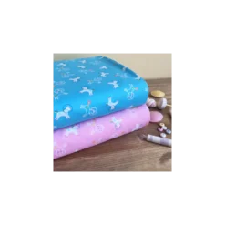 Coupon 100 cm x 110 cm Tissu Popeline Dear Stella Space magic - Unicorns Space bleu