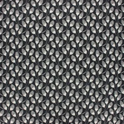 Coupon 100 cm x 140 cm Tissu popeline satinée Clover blossom - noir