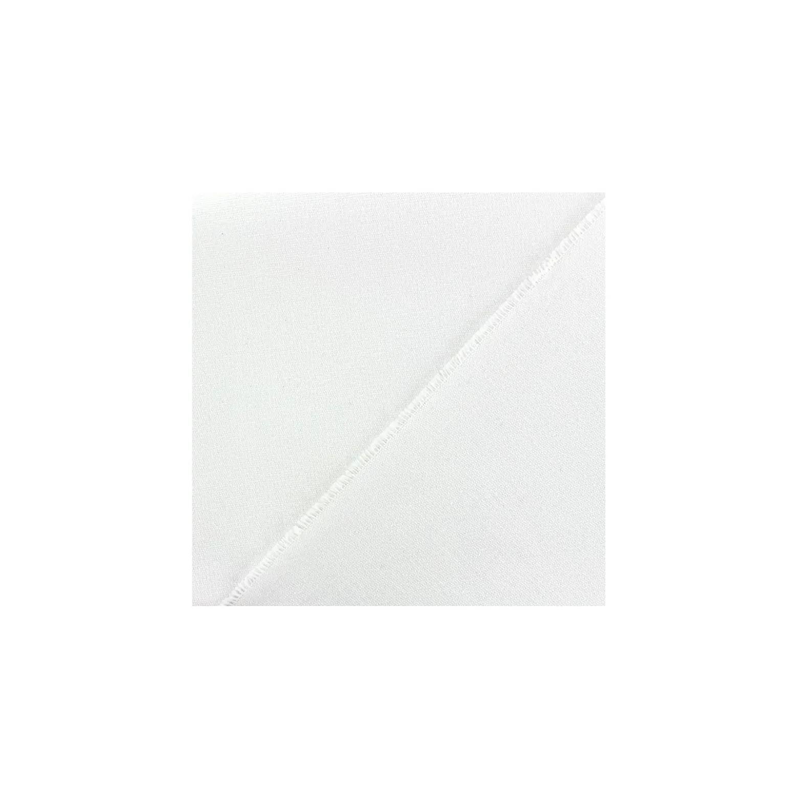 Coupon 150 cm x 45 cm Tissu toile transat avec lisière à coudre - blanc