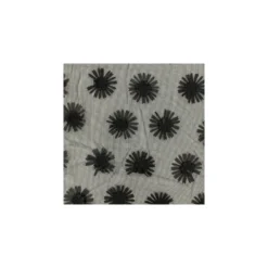 Coupon 150 cm x 156 cm Tissu tulle brodé Daisy 3D - noir