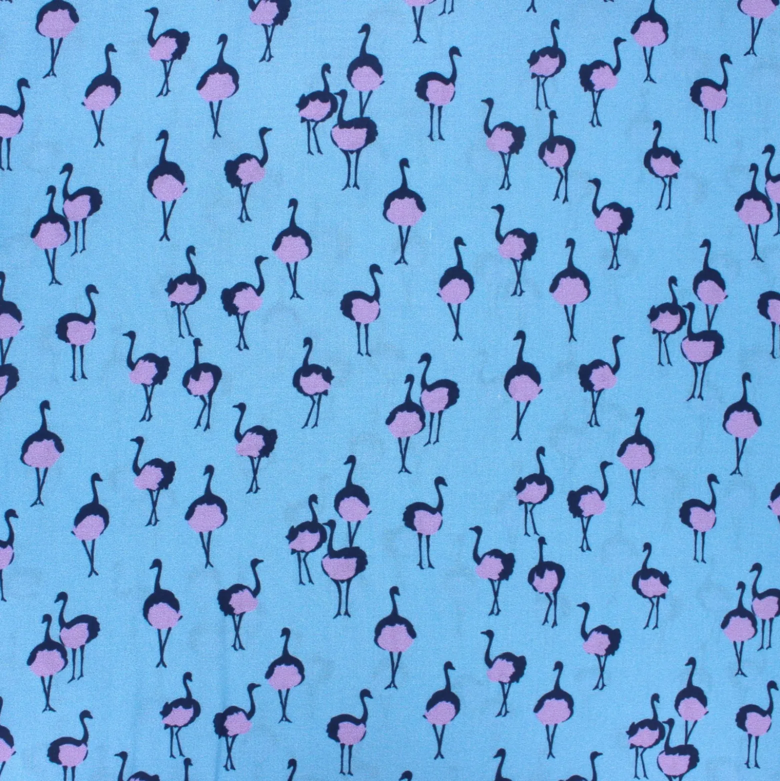 Coupon 100 cm x 145 cm Tissu viscose Struzzo - bleu houle