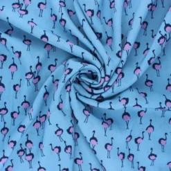 Coupon 100 cm x 145 cm Tissu viscose Struzzo - bleu houle