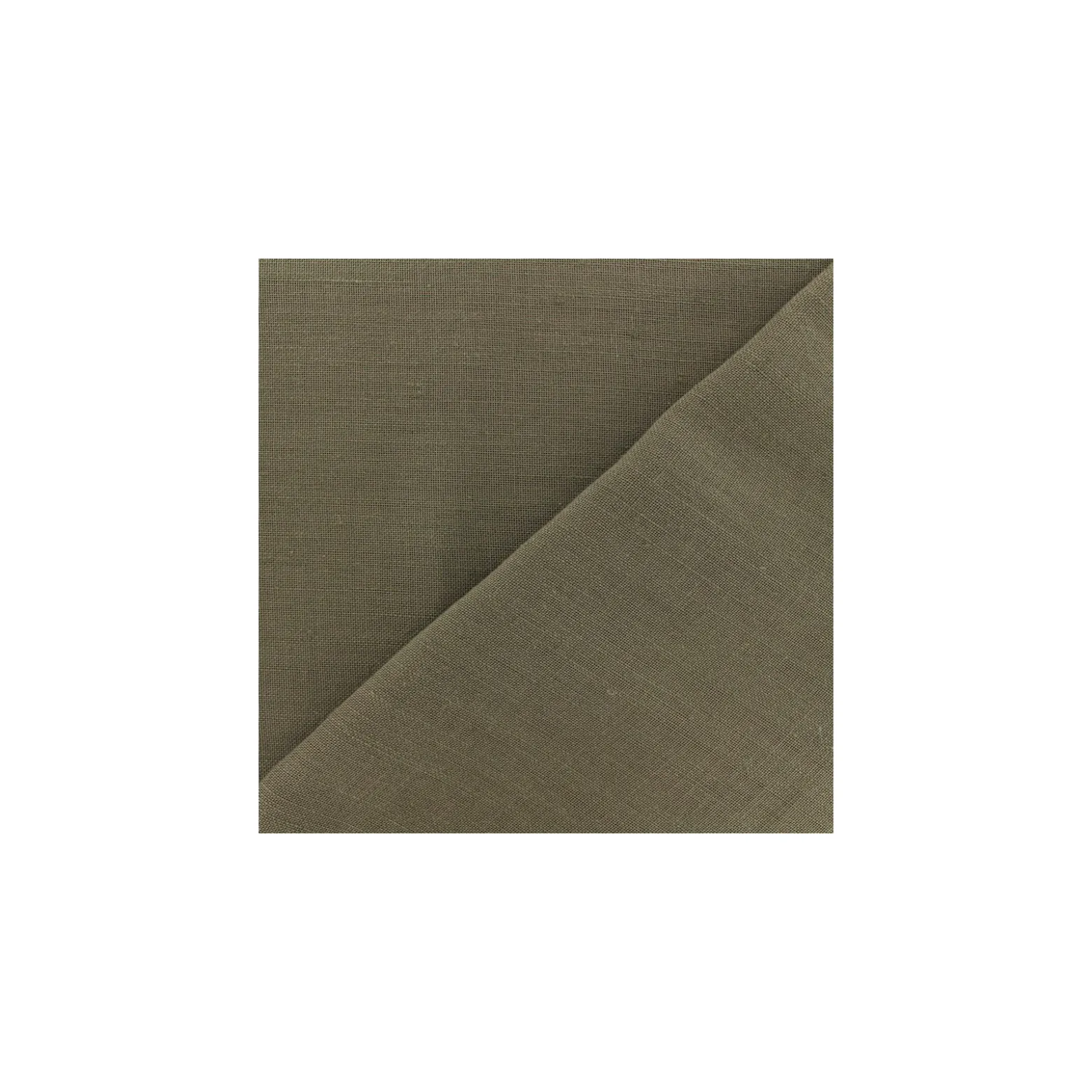 Coupon 100 cm x 300cm Tissu voilage poly lin Art Lino spécial rideaux - chocolat