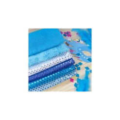 Coupon 100 cm x 150 cm Tulle élasthanne pailleté - bleu
