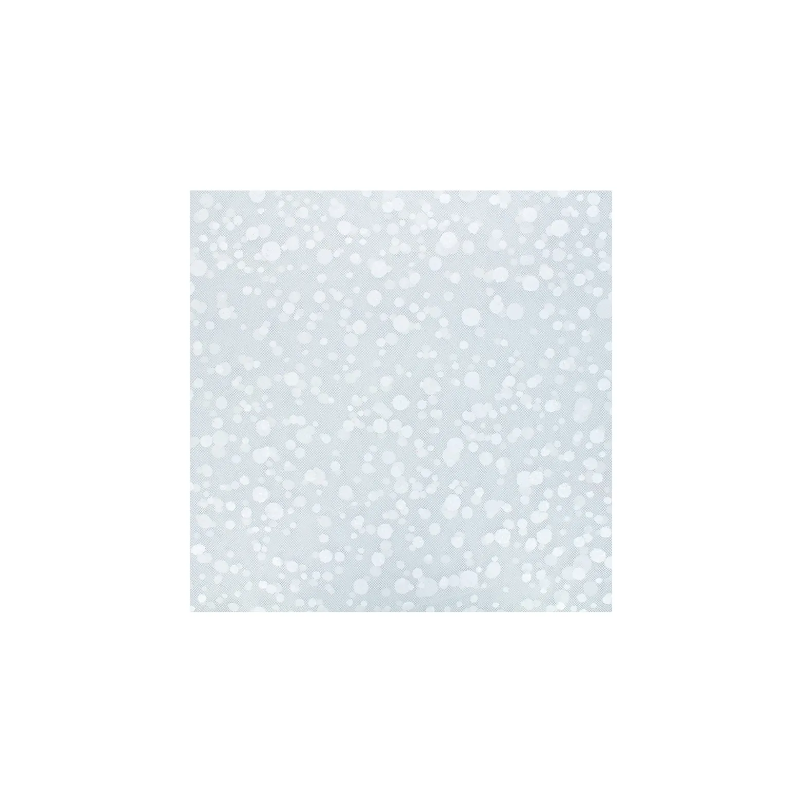 Coupon 150 cm x 140 cm Tulle pastilles paillettées blanc