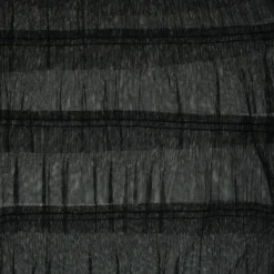 Coupon 100 cm x 100 cm tulle à volants cousus Molly - noir