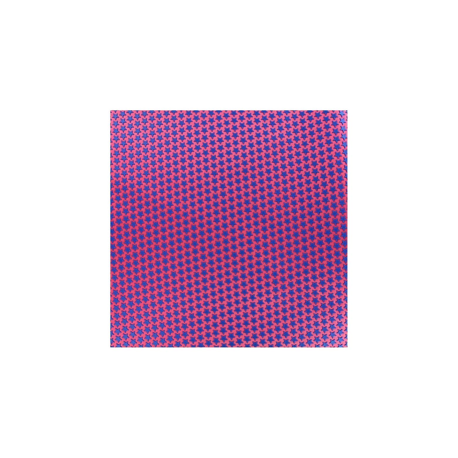 Coupon de tissu 42 cm x 42 cm Tissu antidérapant Etoilesbleu/grenadine