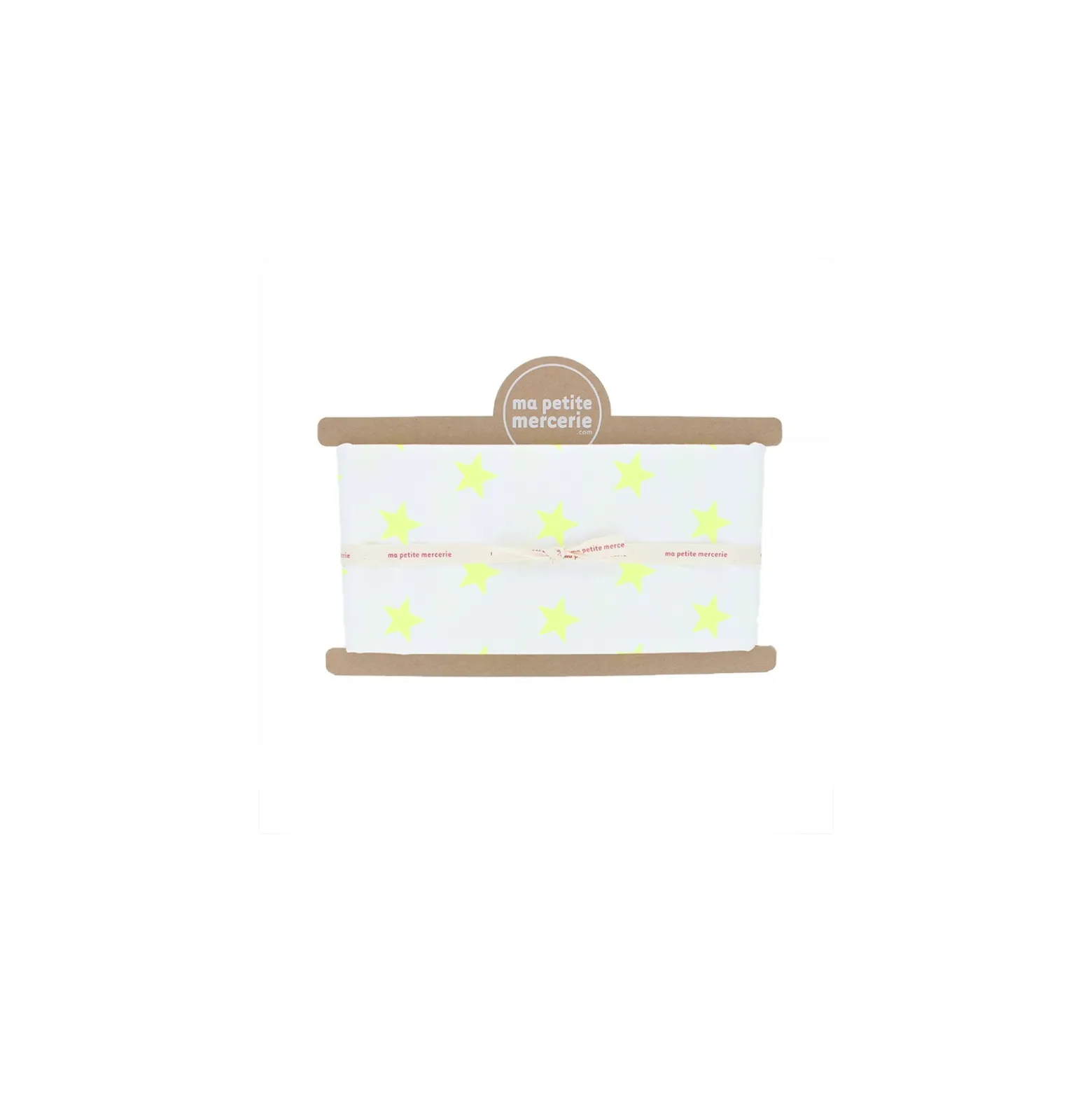 Coupon tissu Astre Fluo - jaune (50 cm x 160 cm)