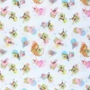 Coupon tissu coton cretonne Bob l'éponge et ses amis - blanc (50 cm x 150 cm)