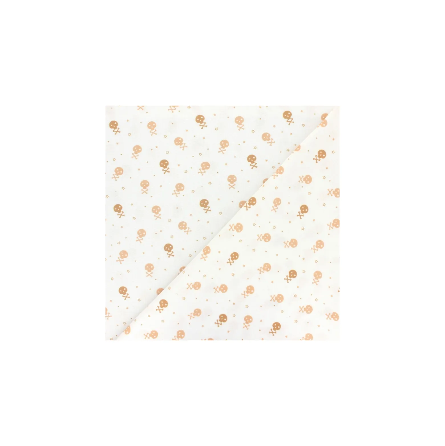 Coupon tissu coton cretonne Skully - orange (50 cm x 150 cm)