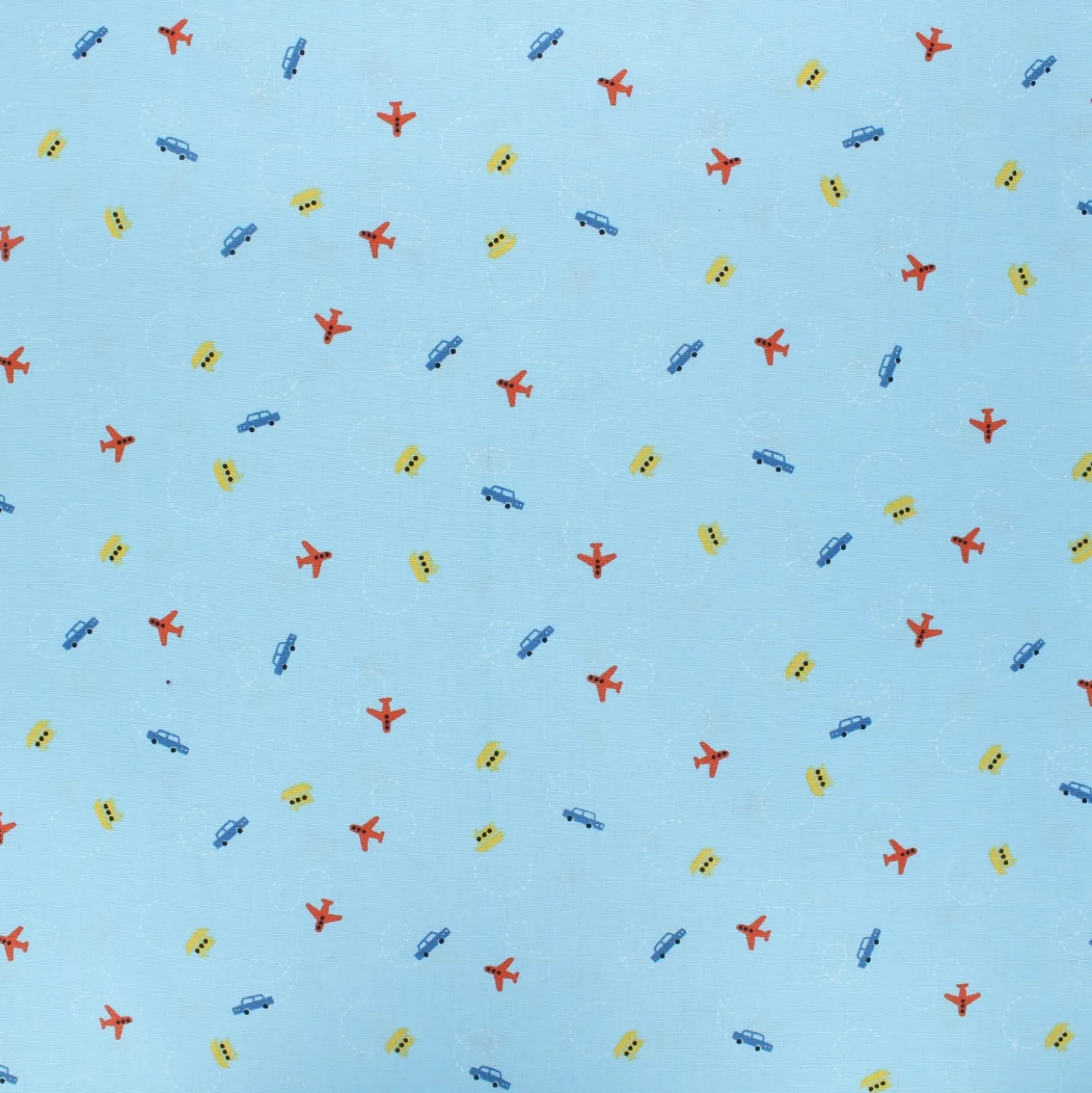 Coupon tissu popeline de coton Poppy Tiny Traffic - bleu glacier (50 cm x 145 cm)