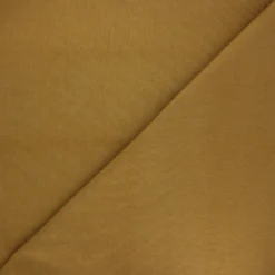 Coupon tissu sweat molletonné uni - ocre (95 cm x 150 cm)