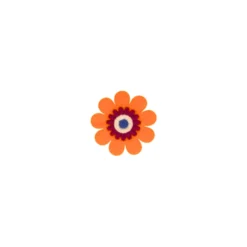 Écusson thermocollant Floral pop - orange