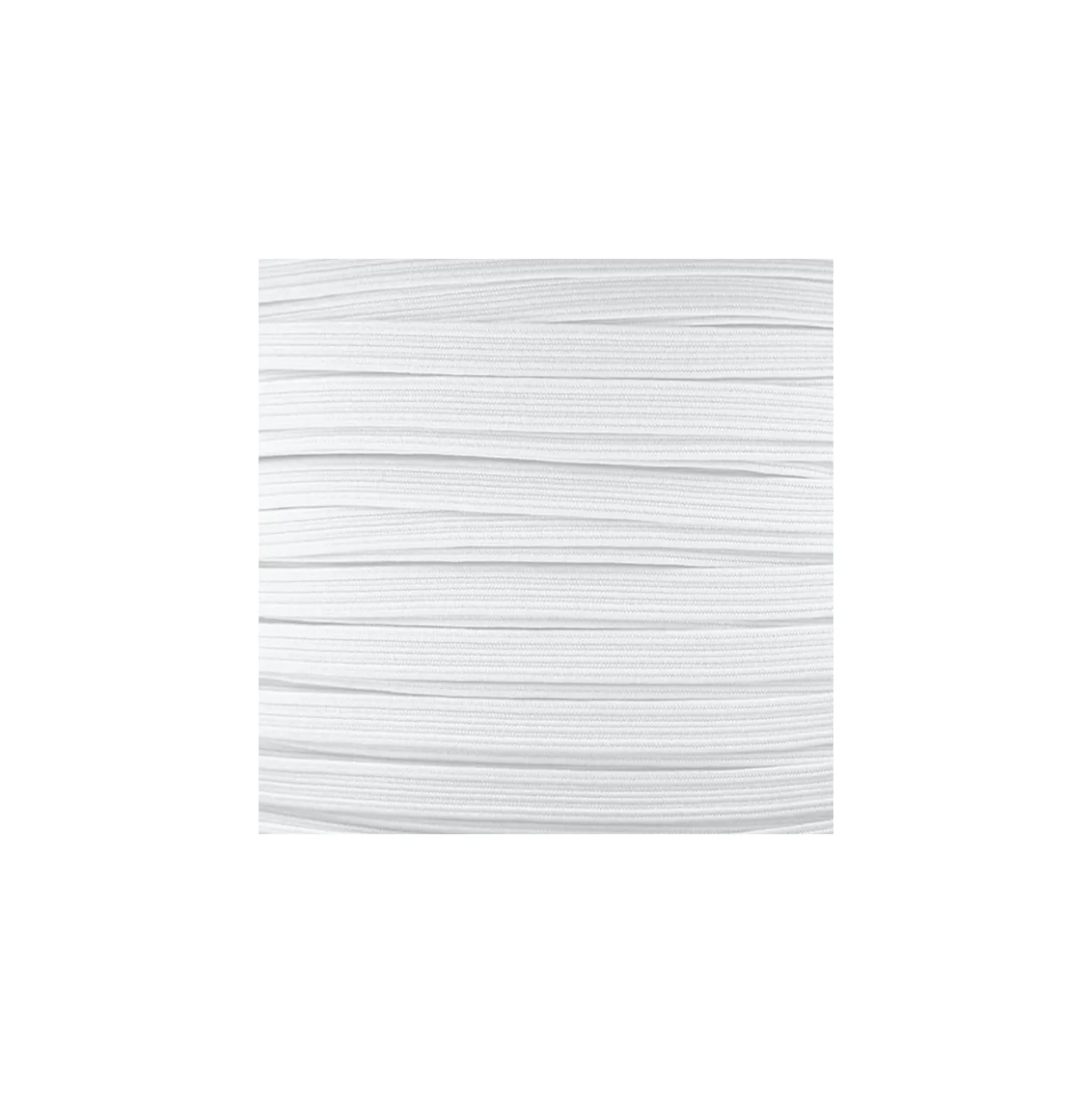 Elastique plat - blanc - bobine de 400m