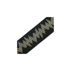 Elastique plat clouté Rock 'n'roll - noir x 50cm
