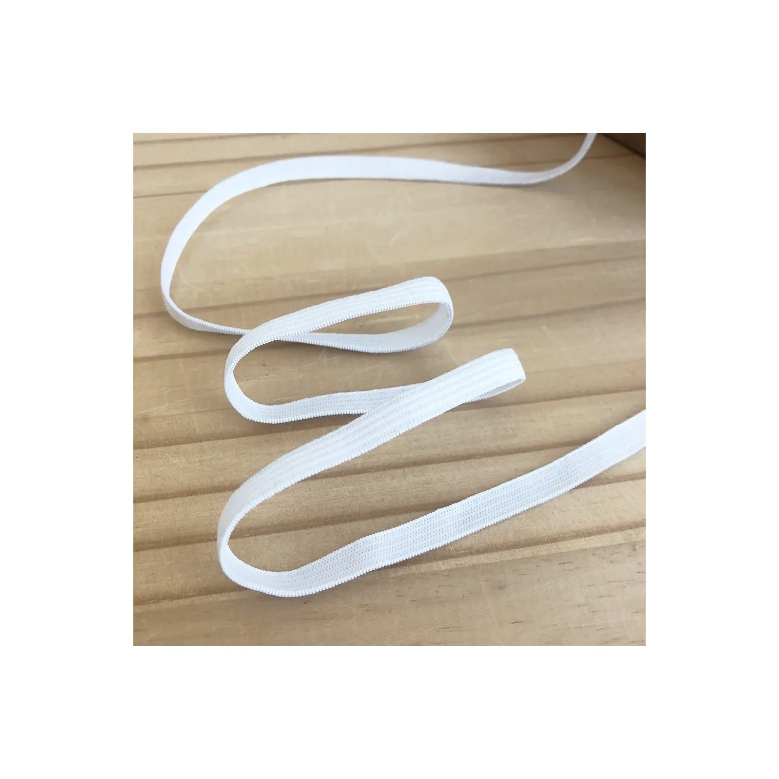 Elastique plat 7 mm - Blanc (boîte de 1750 m)