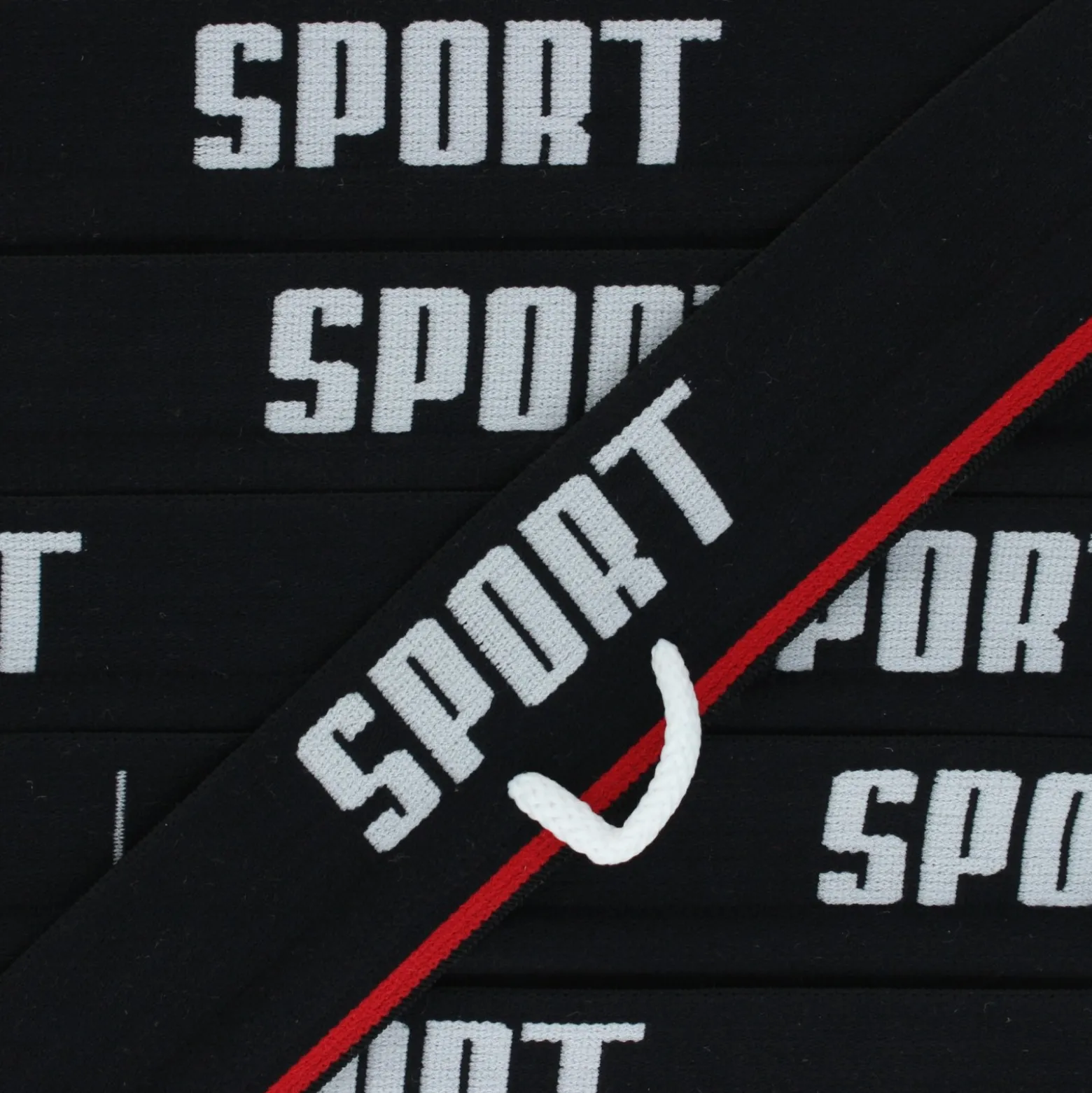 Elastique plat Sportif - noir x 83cm
