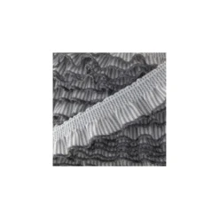 Elastique volant rayé gris
