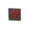 Etiquette "Petit coeur" gris-rouge