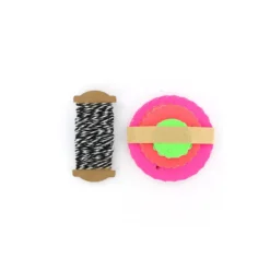 Etiquettes cadeaux rosaces Fluo Multicolore