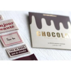 Etiquettes à coudre La Petite Maison Couture - Chocolat (lot de 10)
