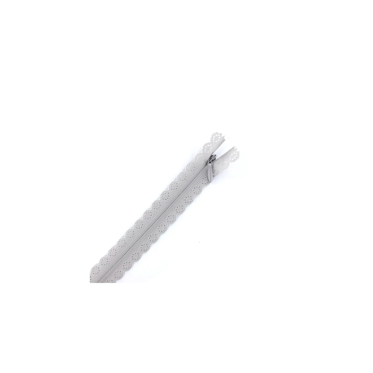 Fermeture éclair® dentelle non séparable invisible - gris perle
