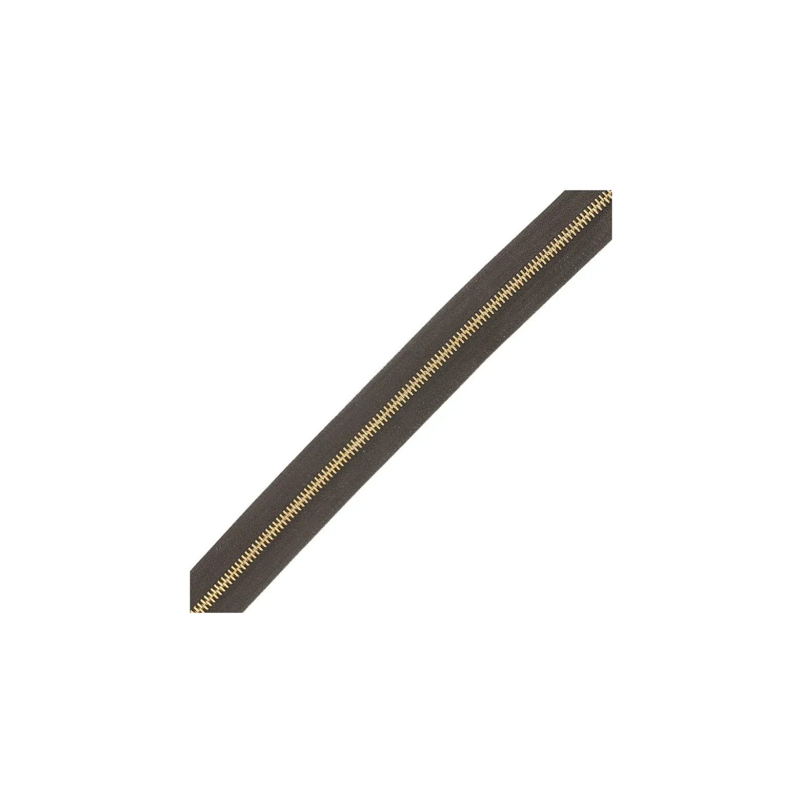Fermeture Eclair® au mètre laiton - marron