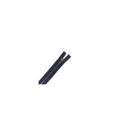 Fermeture Eclair® laiton non séparable - bleu marine