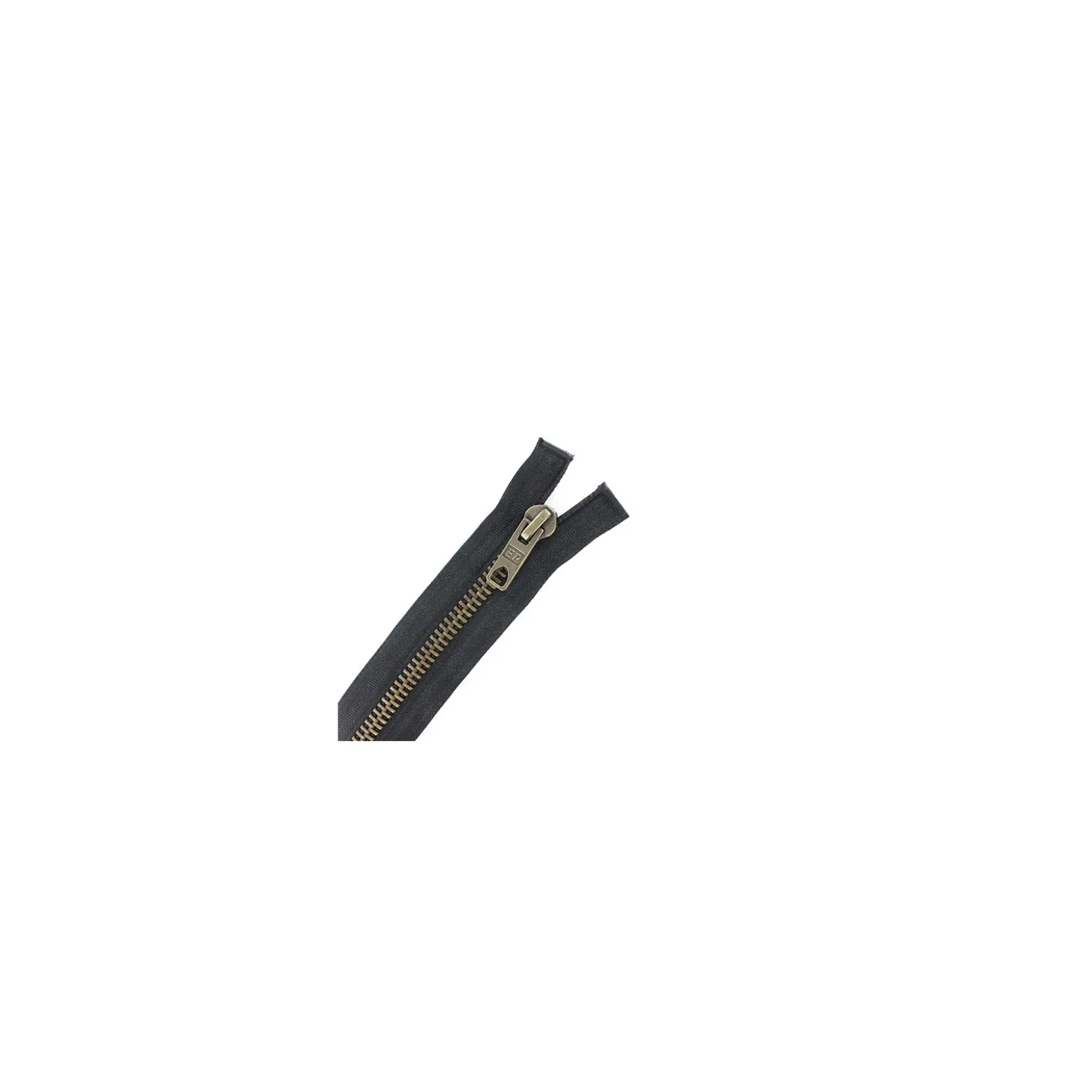 Fermeture Eclair® laiton non séparable - noir