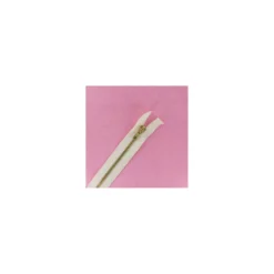 fermeture Eclair® laiton non séparable - blanc cassé