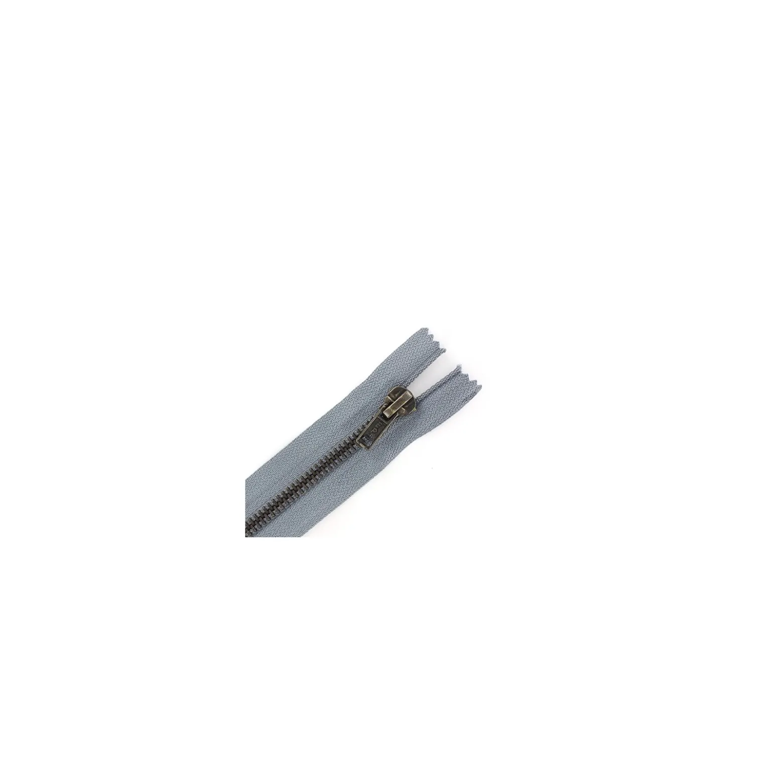 fermeture Eclair® laiton non séparable - gris foncé
