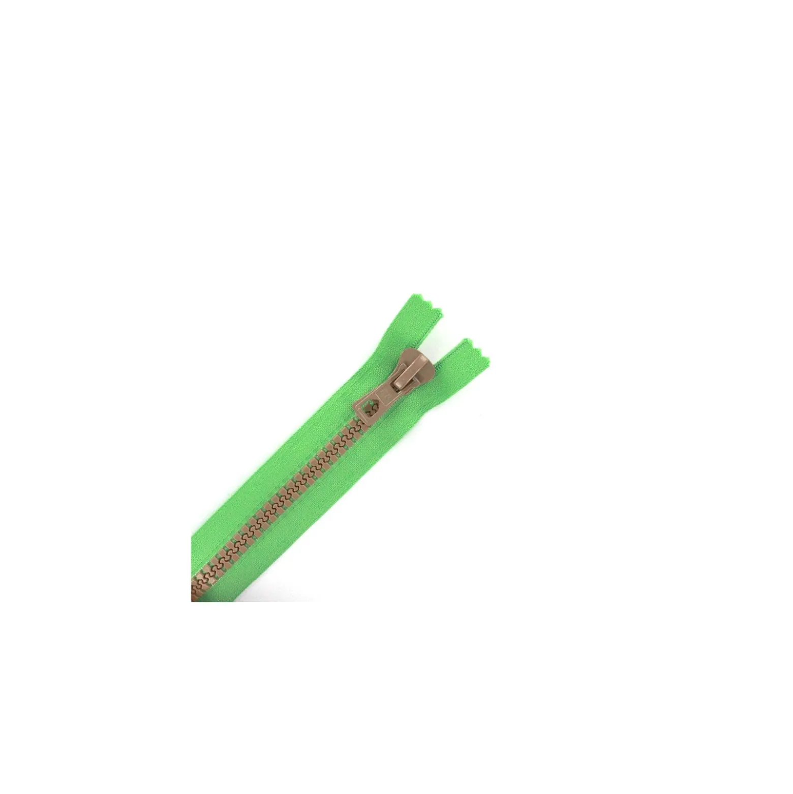 fermeture Eclair® non séparable synthétique bicolore - vert/beige -
