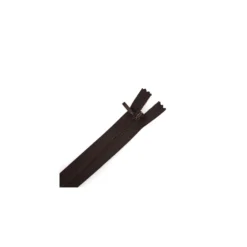 Fermeture Eclair® non séparable fine synthétique - brou de noix