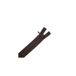 Fermeture Eclair® non séparable fine synthétique - chocolat