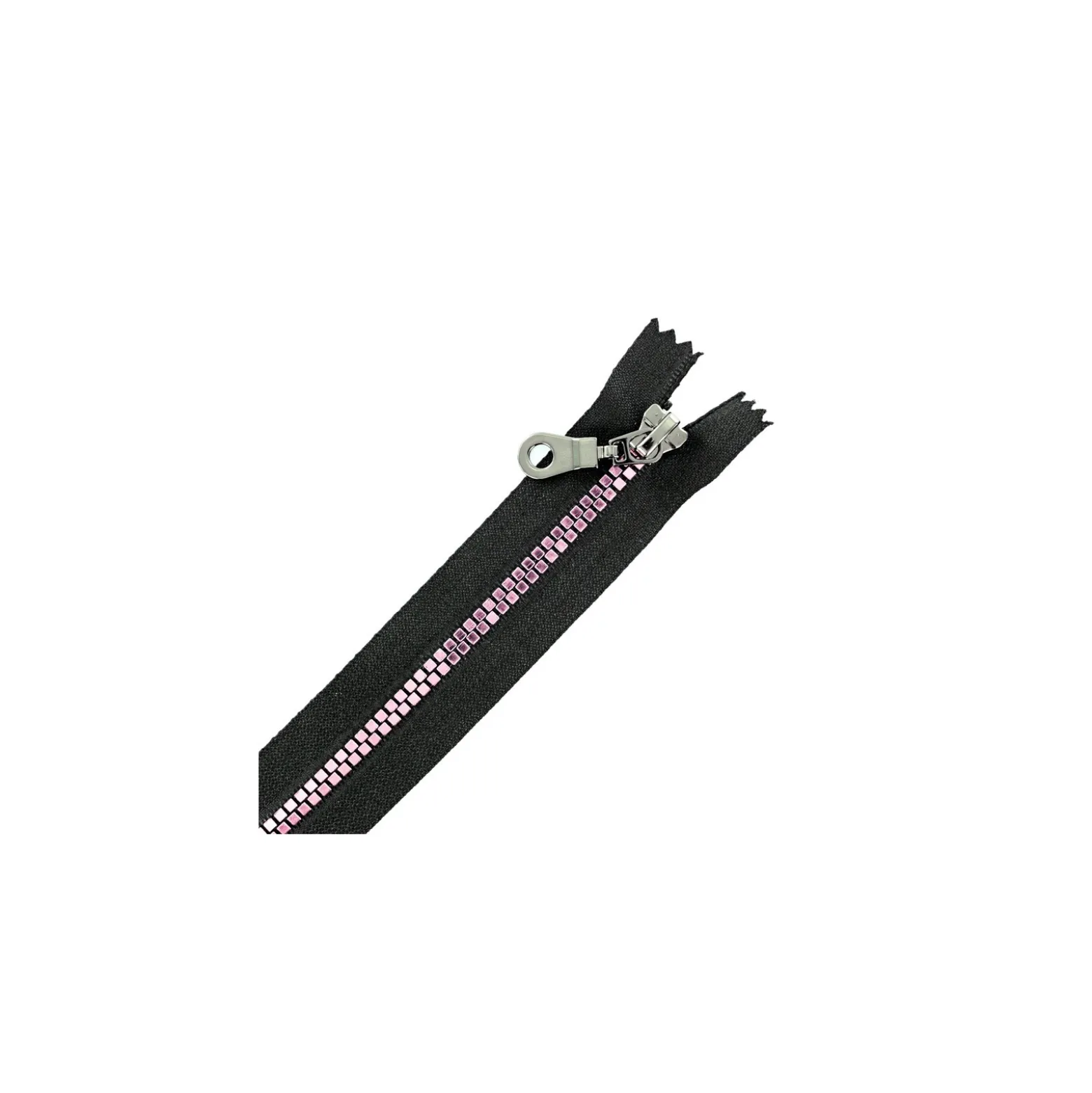 Fermeture Eclair® Non Séparable Moulée Disco - Noir/Rose