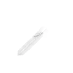 Fermeture Eclair® non séparable fine synthétique - blanc