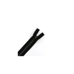 Fermeture Eclair-Plus® fine métal gun non séparable noir - 6 mm