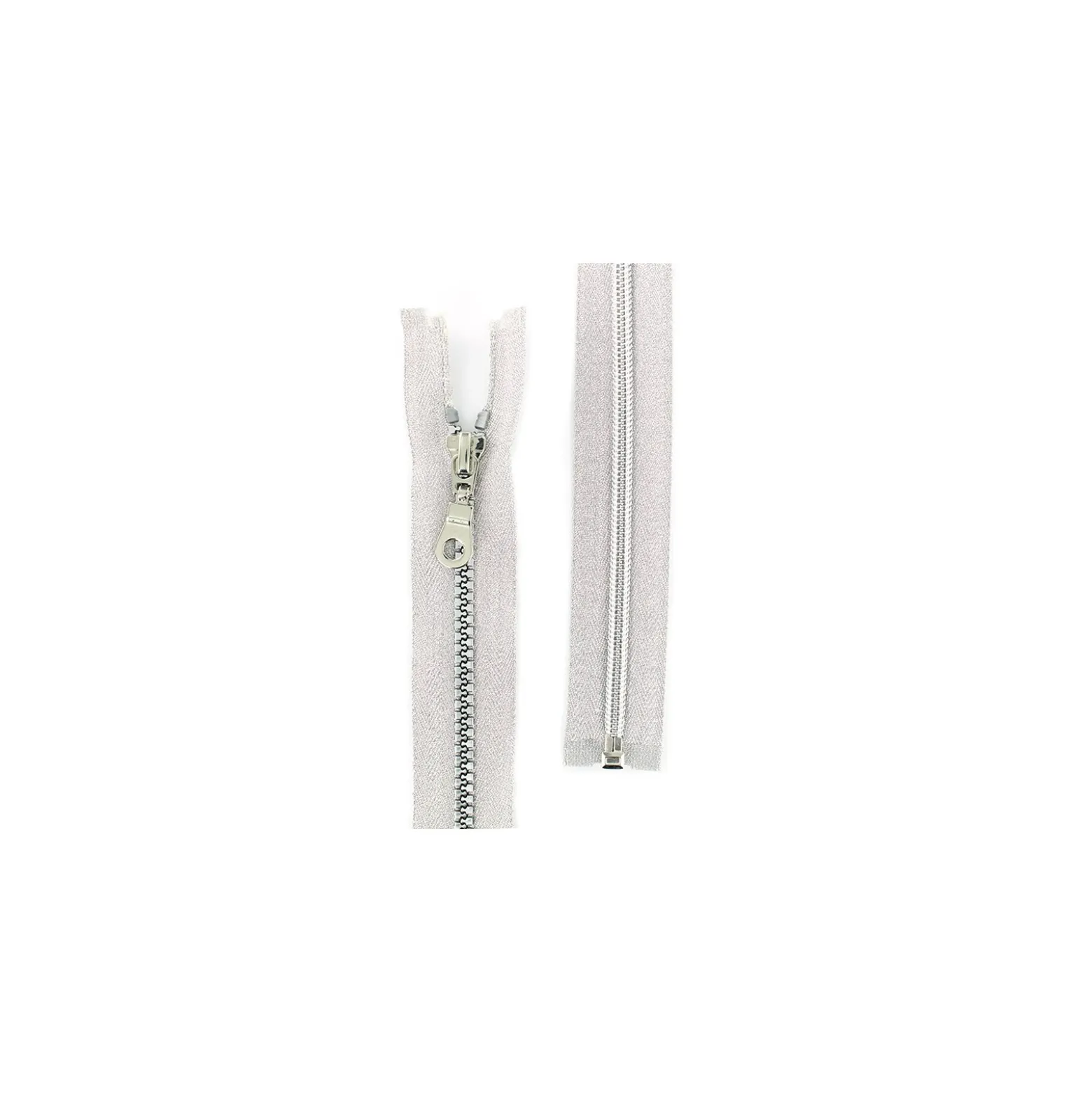 Fermeture Eclair® séparable lurex Z96 maille moulée - argent