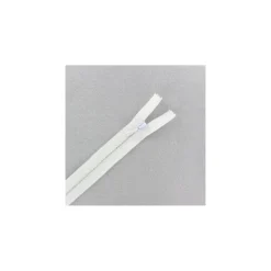 Fermeture à glissière fantaisie non séparable strass - blanc neige