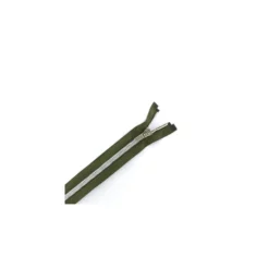 Fermeture à glissière séparable "Argent" - vert asperge