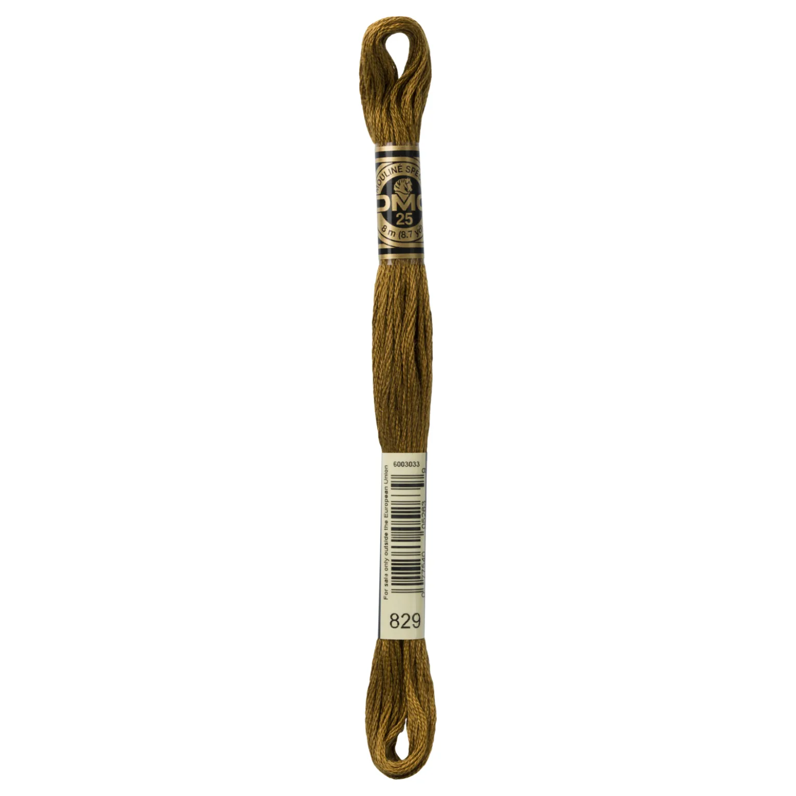 Fil mouliné à broder DMC - 8m - 829 - badiane
