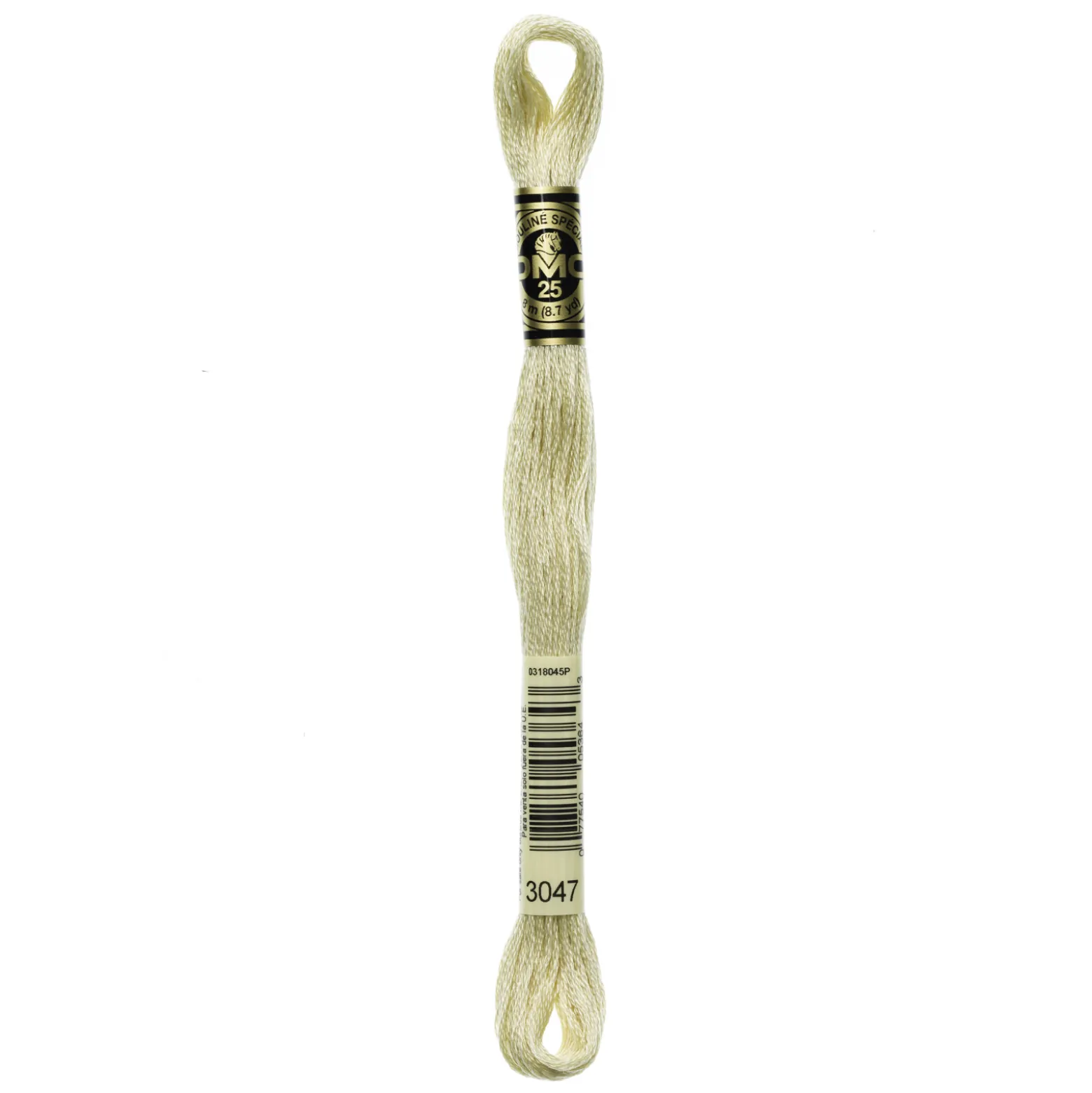 Fil mouliné à broder DMC - 8m - 3047 - blanc cassé