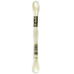 Fil mouliné à broder DMC - 8m - 746 - blanc vanille