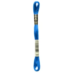 Fil mouliné à broder DMC - 8m - 995 - bleu Caraïbes