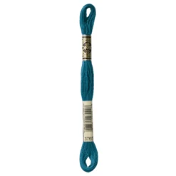 Fil mouliné à broder DMC - 8m - 3765 - bleu canard