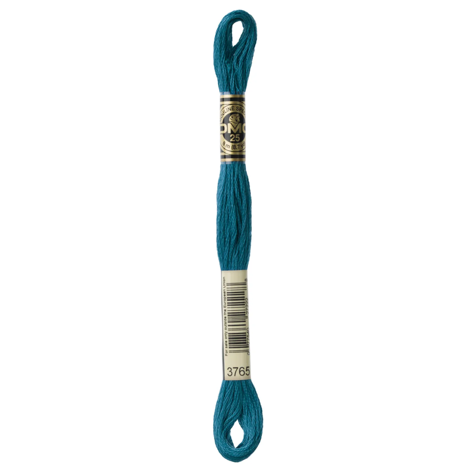 Fil mouliné à broder DMC - 8m - 3765 - bleu canard