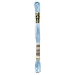 Fil mouliné à broder DMC - 8m - 3325 - bleu d'azur
