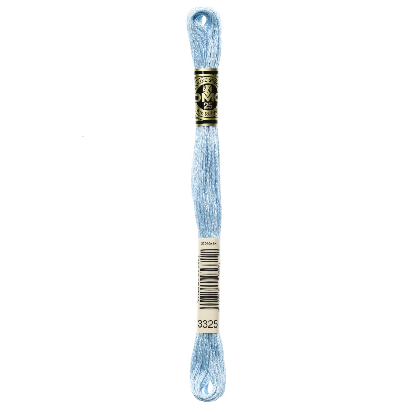 Fil mouliné à broder DMC - 8m - 3325 - bleu d'azur