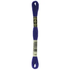 Fil mouliné à broder DMC - 8m - 797 - bleu de France