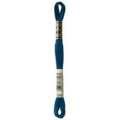 Fil mouliné à broder DMC - 8m - 3842 - bleu de Prusse